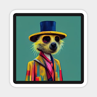 colourful meerkat 06 Magnet