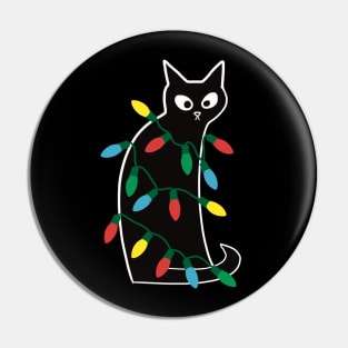 Christmas Lights Cat Pin