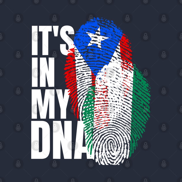 Nigerian And Puerto Rican Mix Heritage DNA Flag by Just Rep It!!