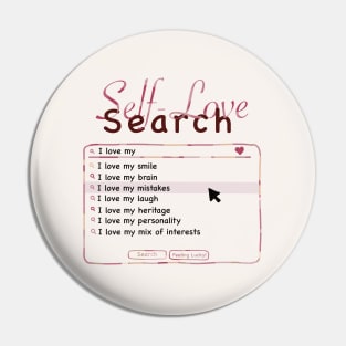Self-Love Search - Anti Valentine’s Day Google Doodle Pin