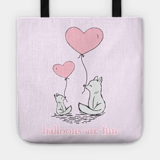 LITTLE ANIMALS LOVE SWEET PINK BALLOONS Tote