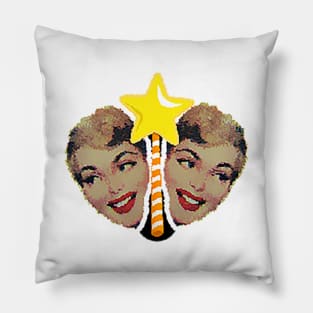 Smiling fairy godmother with yellow star Pillow