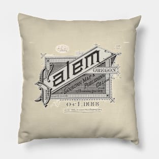 Salem, Oregon Sanborn Map 1888 Pillow