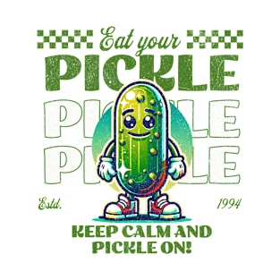 Funny Vegetarian Pickle Lover Keep Calm and Pickle-On Men T-Shirt