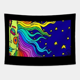 Rainbows in my Hair Tapestry