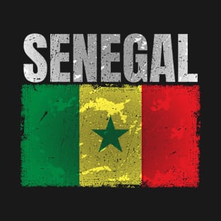 Distressed Senegal Flag Graphic Gifts for Men Women Senegalese T-Shirt