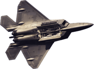 F-22 Raptor weapons doors open Magnet