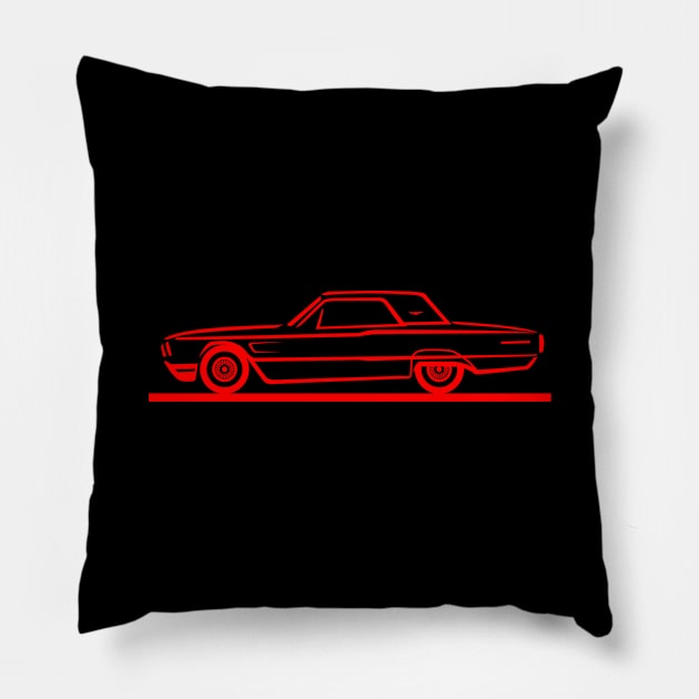 1965 Ford Thunderbird Hard Top Pillow by PauHanaDesign