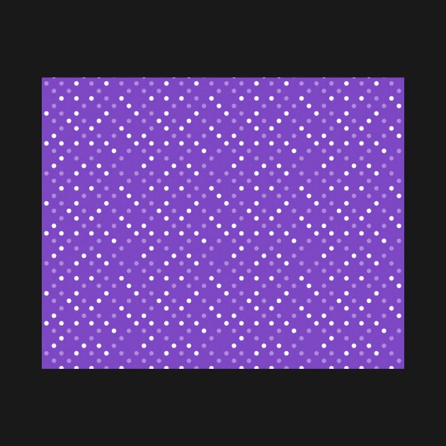 Purple White Polka Dots Cute Pattern by gillys