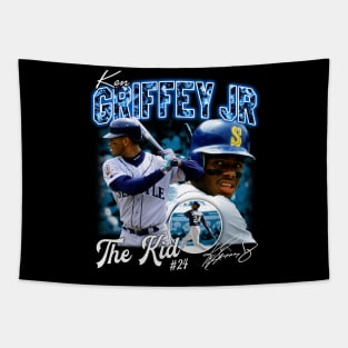 Ken Griffey Jr The Kid Basketball Legend Signature Vintage Retro 80s 90s Bootleg Rap Style Tapestry