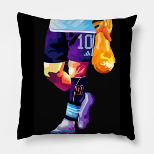 Messi And Thropy Pillow