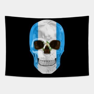 Guatemala Flag Skull - Gift for Guatemalan With Roots From Guatemala Tapestry