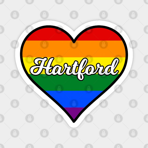 Hartford Connecticut Gay Pride Heart Magnet by fearcity