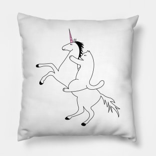 cat lover and unicorn lover Pillow