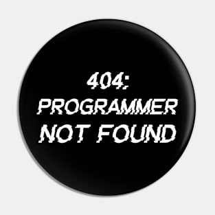 404: Programmer Not Found Programming Pin