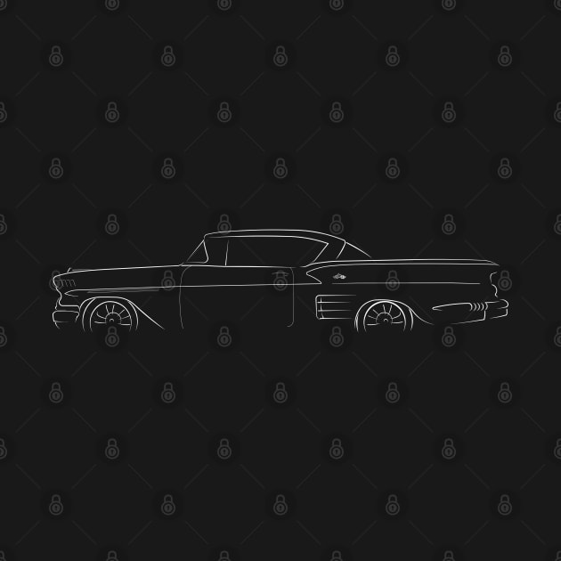 1958 Chevy Impala - profile Stencil, white by mal_photography