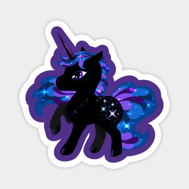 Galaxy Pony Magnet by LyddieDoodles