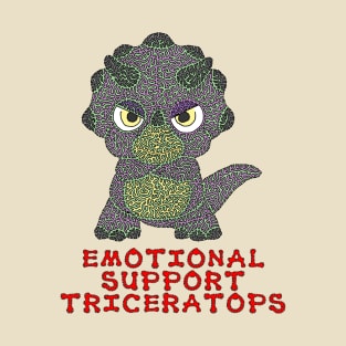 Emotional Support Triceratops T-Shirt