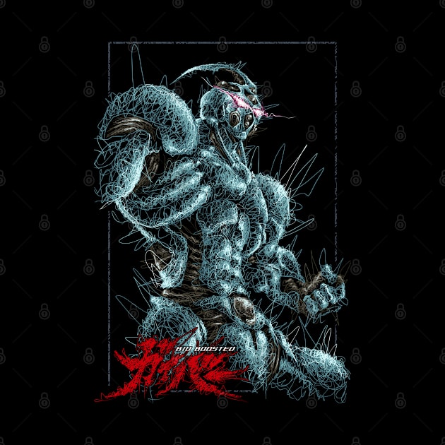 Bio boosted Guyver scribble fanart by VisualNoise