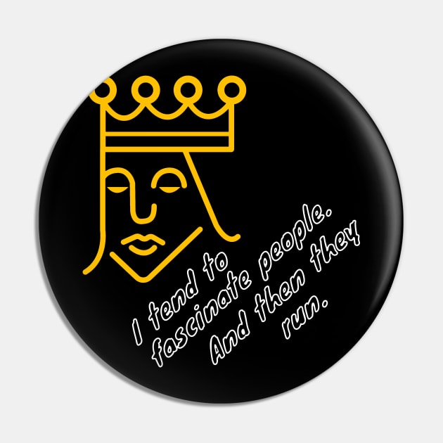 Lunatic King Design Pin by Qwerdenker Music Merch