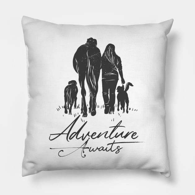 Hold Your Horses Pillow by ArtRoute02