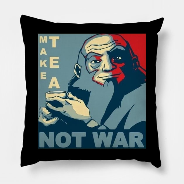 make tea not war Pillow by tostsandstudio