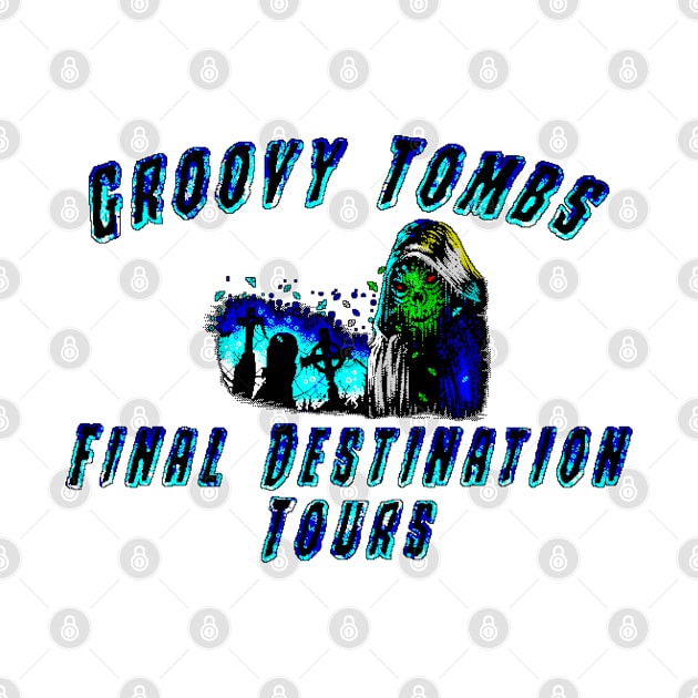 Halloween Groovy Tombs Tour 8 BIt Art by 8 Fists of Tees