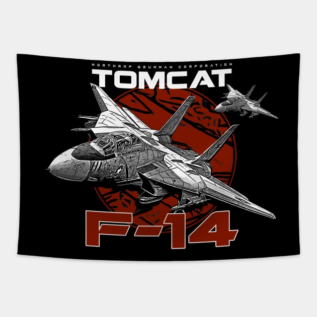 F-14 Tomcat Fighterjet Tapestry by aeroloversclothing