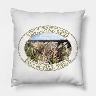 Grand Canyon of the Yellowstone at Yellowstone National Park in Wyoming Pillow