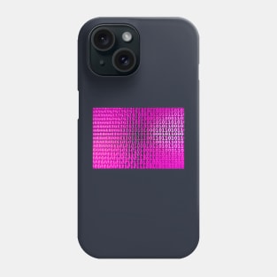 Binary Numbers, Computer Talk, Pink Phone Case