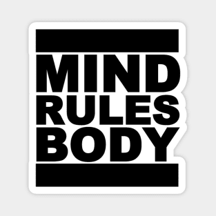 Mind Rules Body bold white blocks / Mindset Mentality Magnet