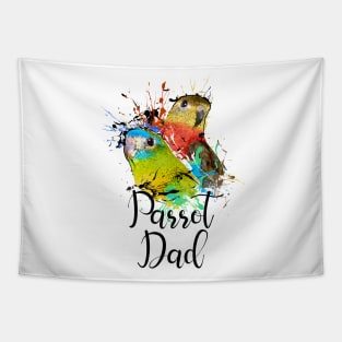 Turquoise Parakeet Parrot Dad White Tapestry