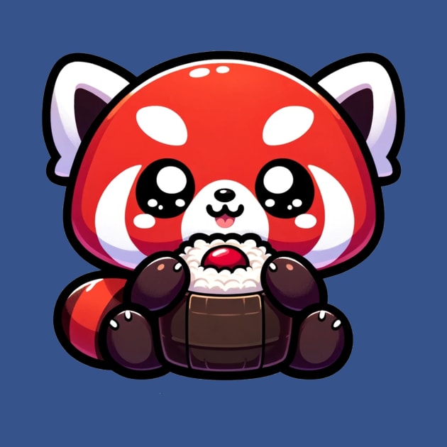 Red Panda Musubi Delight by Conversion Threads