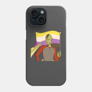 Alien Form Nathan Campos Nonbinary Pride Phone Case