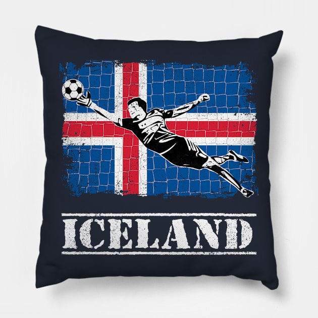 Iceland Soccer Supporter Goalkeeper Shirt Pillow by zeno27