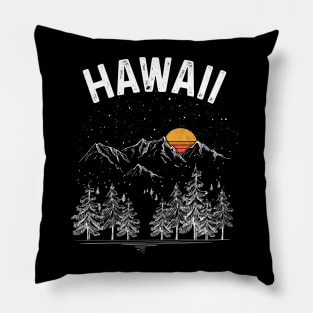 Vintage Retro Hawaii State Pillow
