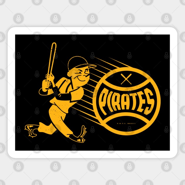 Vintage Baseball - Pittsburgh Pirates (Yellow Pirates Wordmark) - Pittsburgh  Pirates - Magnet