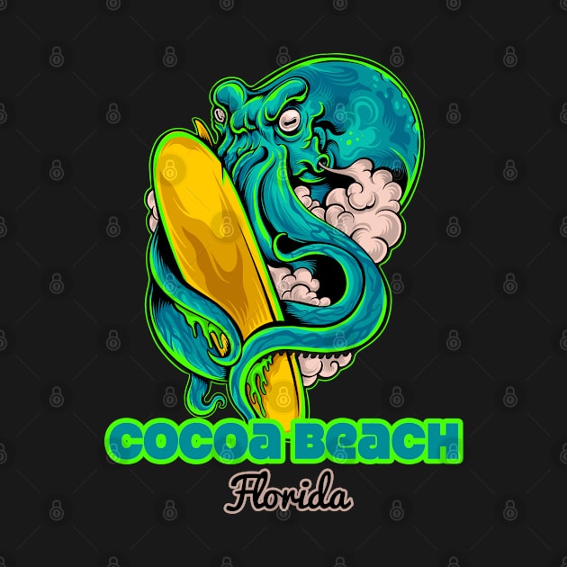 Cocoa Beach Florida octopus surf by LiquidLine