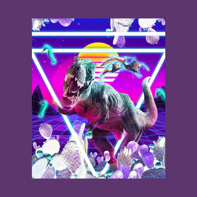 Dinosaur Rave Raving T-Rex by Random Galaxy