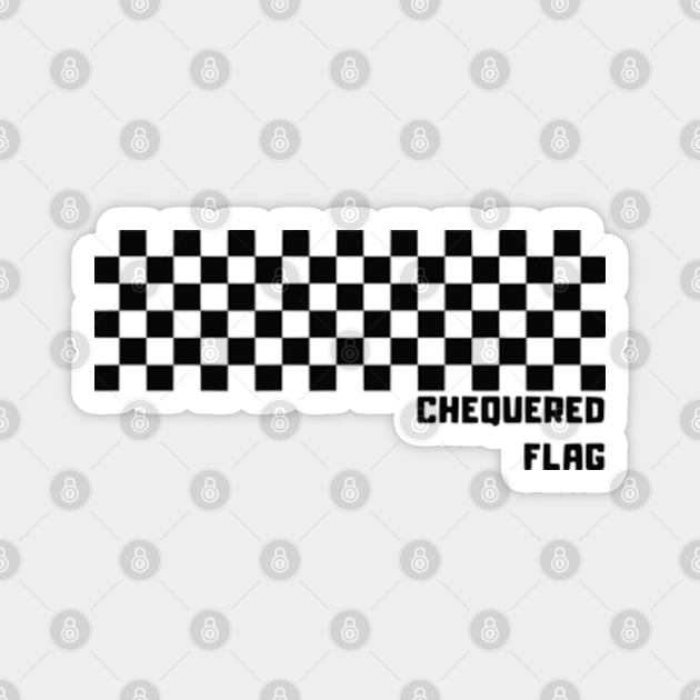 Chequered Flag Text Magnet by Worldengine