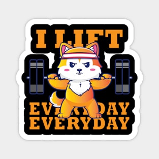 I Lift Everyday Cute Fox Gym Motivation | Limited Edition Magnet