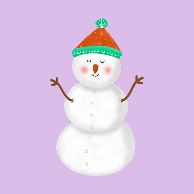 Christmas Snowman by Onanong art design shop.