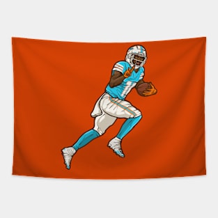 Tyreek Hill Peace Sign Cartoon Tapestry