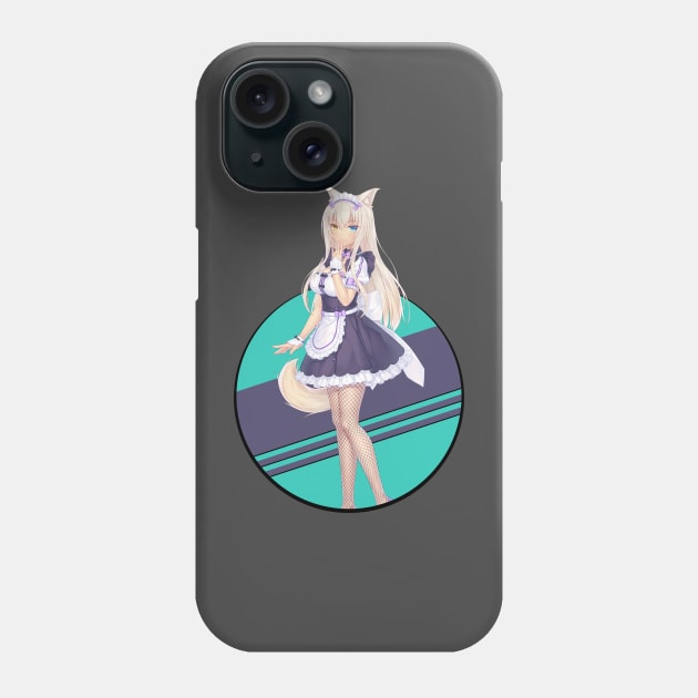 Cute Neko Anime Maid Phone Case by Randomart