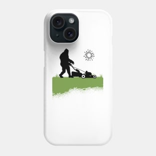 Bigfoot, the Lawn Mowing Sasquatch: Taming and Cutting Grass Phone Case