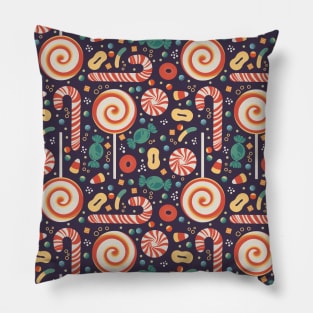 Various Candy Seamless Pattern Pillow