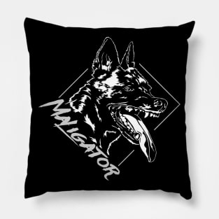 Funny Belgian Malinois Maligator dog portrait Pillow