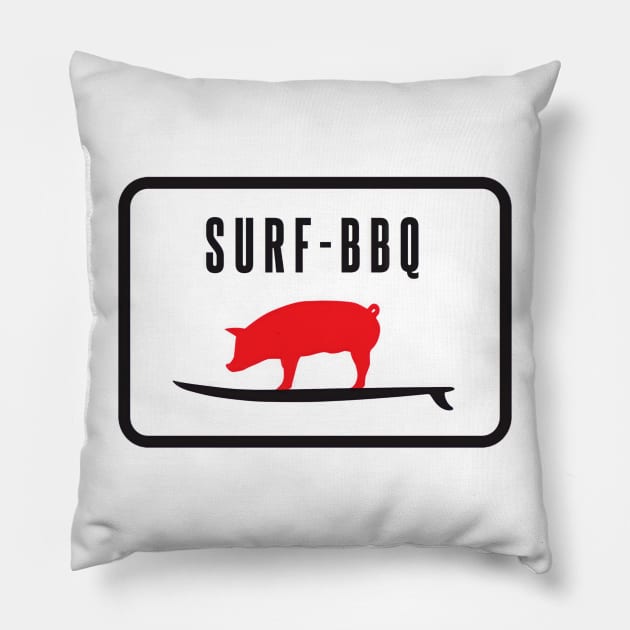 Bbq surf Pillow by SURF - BBQ - ART 