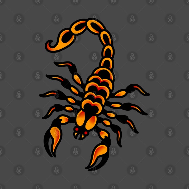 American Traditional Scorpion by OldSalt