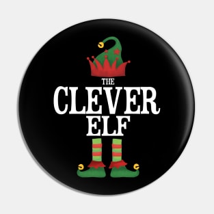 Clever Elf Matching Family Group Christmas Party Pajamas Pin